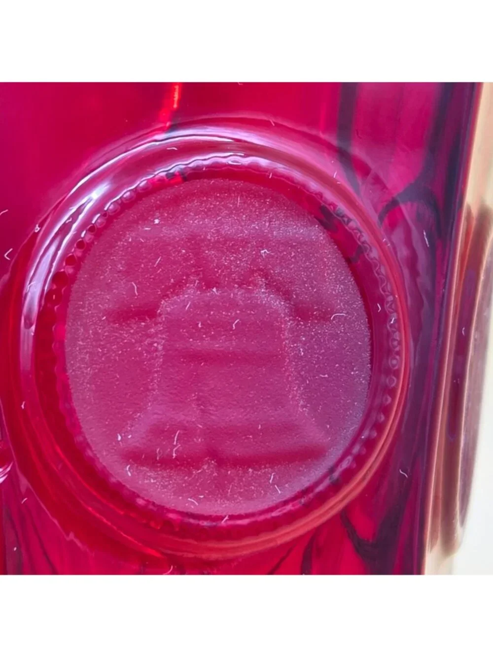Fostoria Coin Glass Ruby Bud Vase Vintage Pedestal Red Glass
